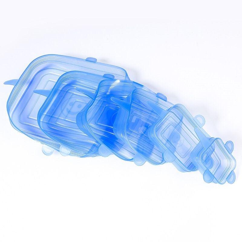 Kit 6 Tampas Silicone Universal Flexível, Lavável de Silicone - Vollpo