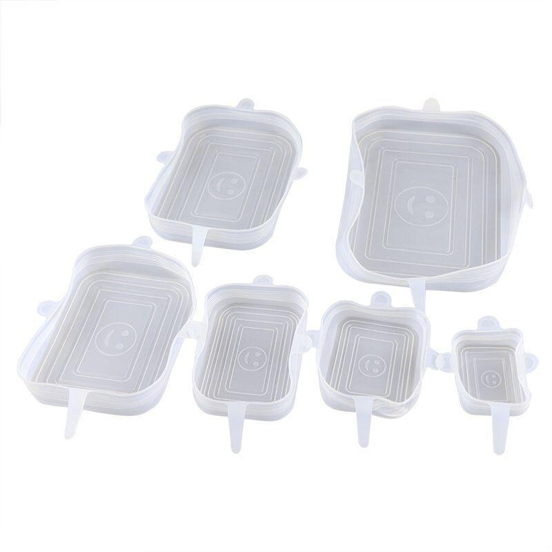 Kit 6 Tampas Silicone Universal Flexível, Lavável de Silicone - Vollpo