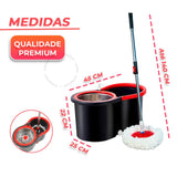 Mop Giratório 14 Litros com Rodinhas e Dispenser