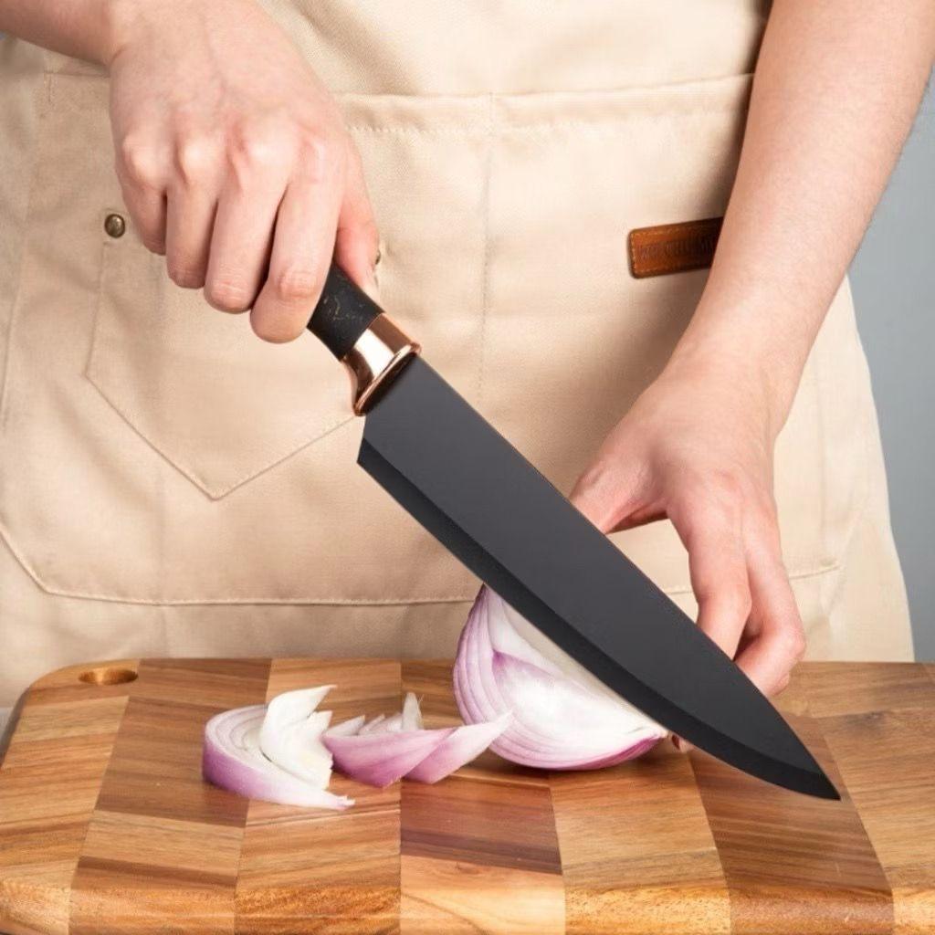 Conjunto de Facas de Cozinha de Inox com 8 Peças - Vollpo