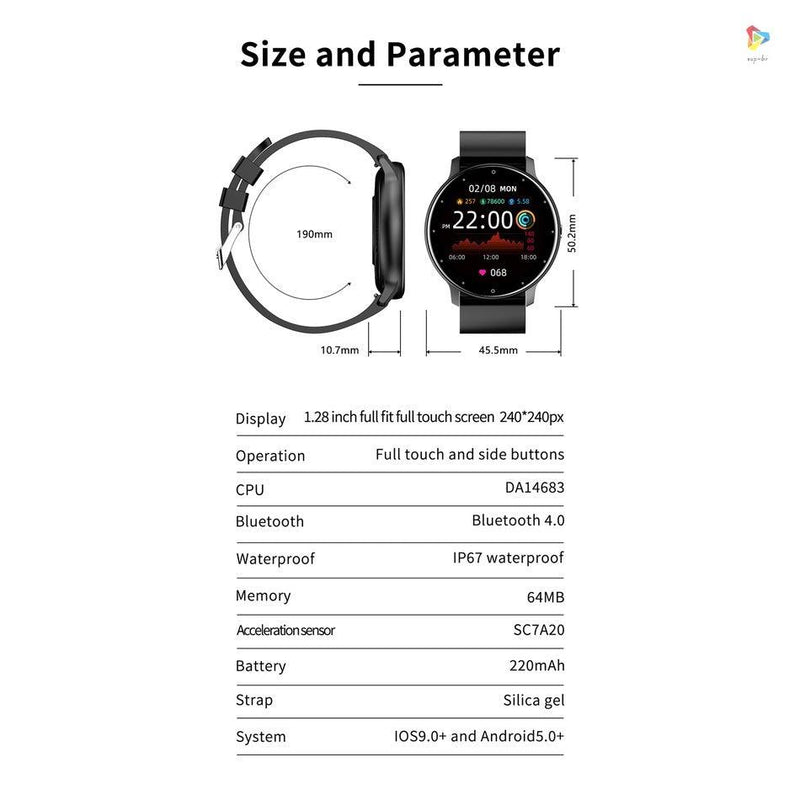 Relógio Inteligente Multifuncional LILGIGE À Prova D'água E Frequência Cardíaca Bluetooth 4.8 - Vollpo