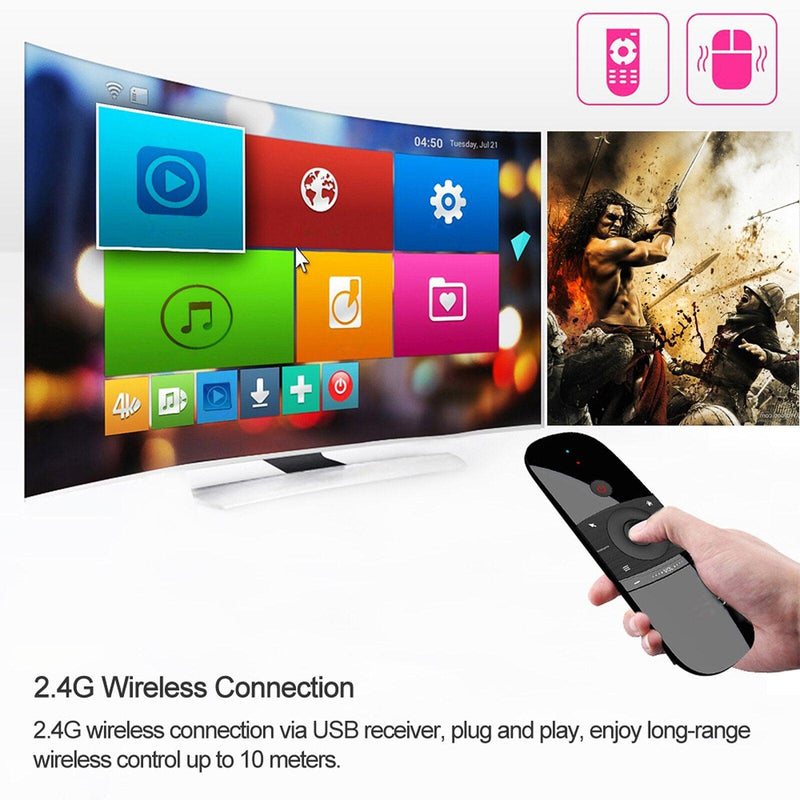 Controle remoto IR, aprendizado, sensor de movimento de 6 eixos, para smart tv, android, tv box, pc - Vollpo