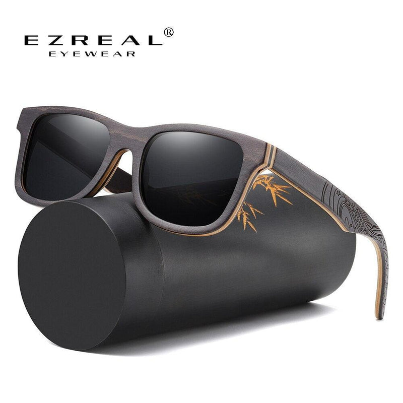 Óculos de sol polarizados EZREAL com armação de madeira - Vollpo
