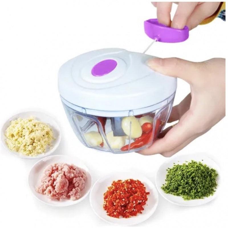 Mini Processador - Triturador de Alimentos Manual 3 Lâminas - Vollpo